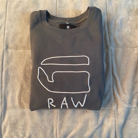 G-Star Okisi Crewneck Sweater Sage Green White - Picture 3 of 4